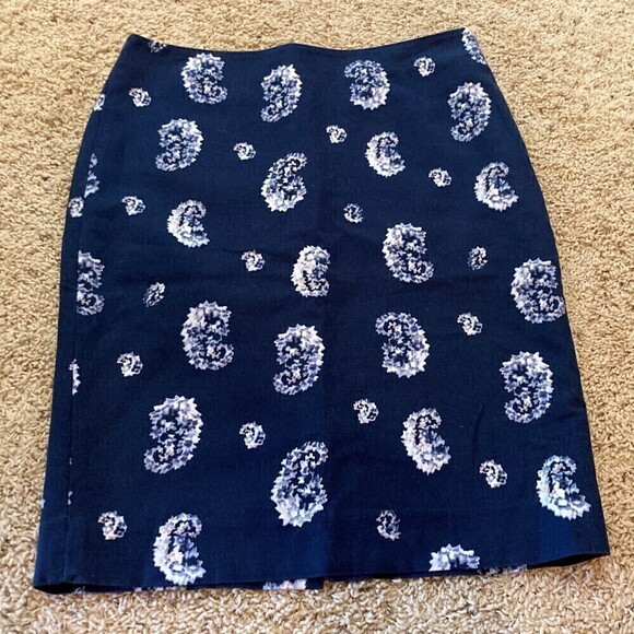 The limited blue paisley Pencil Skirt - Picture 1 of 3